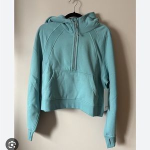 Lululemon tidal teal half zip scuba oversized hoodie